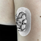Silver Venom Armour for Dexcom G6, worn on the body