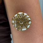 Gold Webbed Armour for Simplera, worn on the body