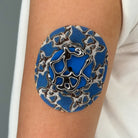 Blue Venom CGM patch with a silver finish for Libre 2
