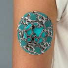 Cyan Venom CGM patch with a silver finish for Libre 2