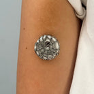 Silver Webbed Armour for Libre 3, worn on the arm